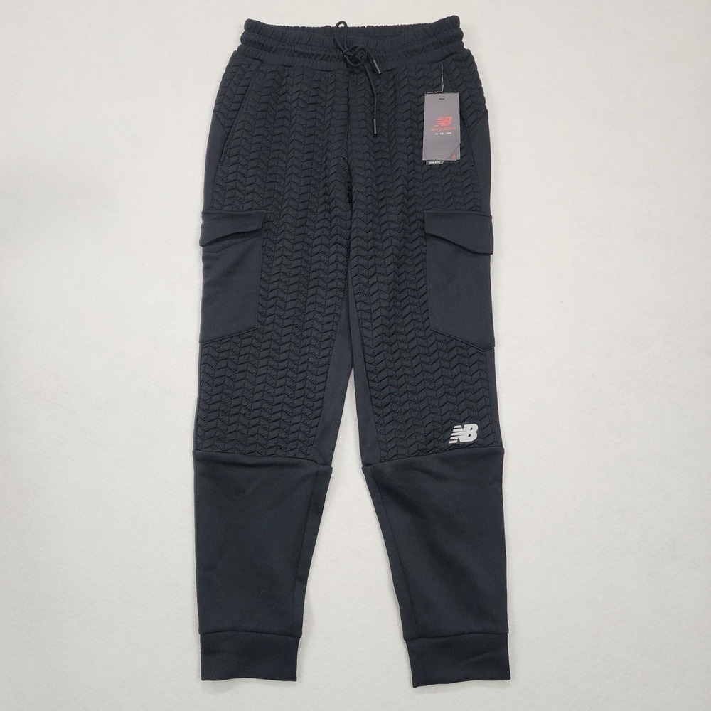 New Balance Fortitech Heatloft Cargo Jogger Pants Mens Small Black Athleisure